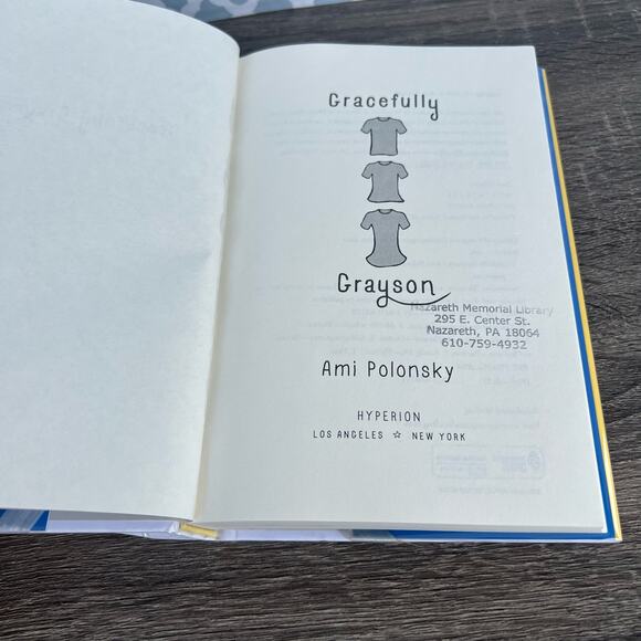 Gracefully Grayson by Ami Polonsky Hardcover Book Pre-Loved - Picture 3 of 5